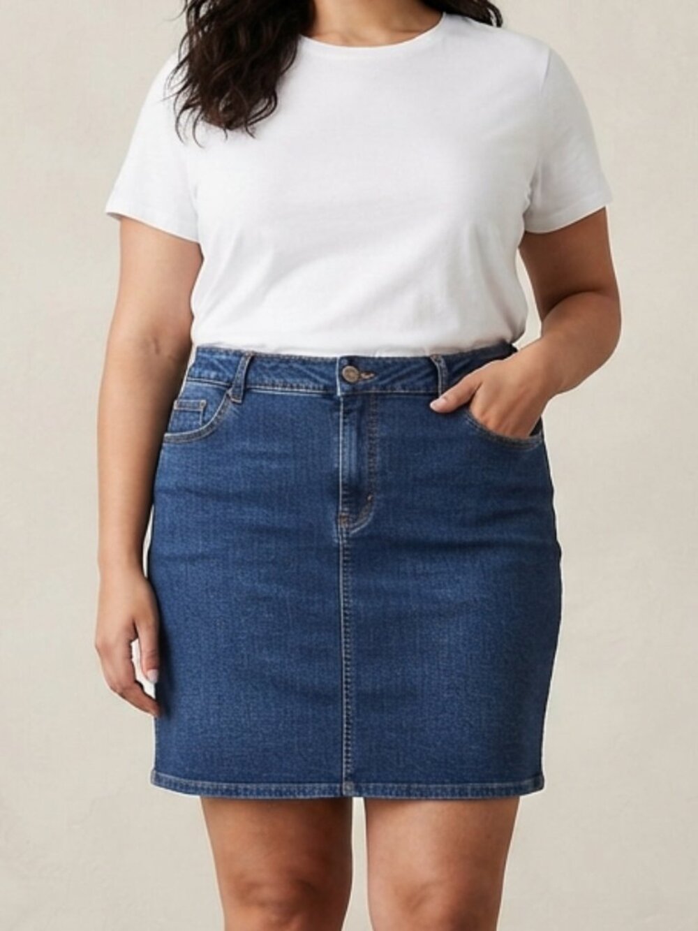 Marks & Spencer blue Denim Skirt 16 EUC